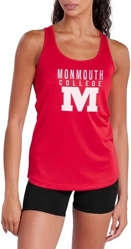 Vista 154 de Camiseta deportiva sin mangas oficial de NCAA Collegiate para mujer, con espalda cruzada, colección con logotipo primario