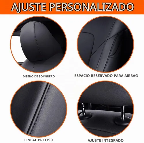 Vista 6 de AOMSAZTO Seat Covers for Mazda 3 2014 2015 2016 2017 2018 2-Negro