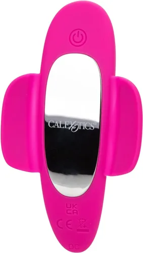 Vista 9 de CalExotics Lock-N-Play SE-0077-58-3 - Vibrador de clítoris de silicona resistente al agua con 12 funciones, recargable con vibración parpadeante