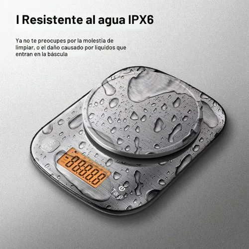 Vista 3 de GRAM PRES Báscula de cocina para alimentos, peso digital, gramos y onzas