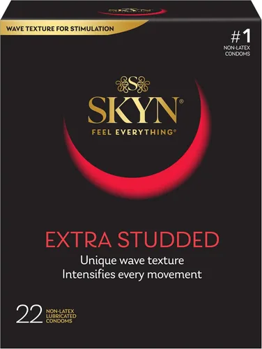 Vista 5 de SKYN Elite - Condones grandes de 36 unidades y SKYN extra tachonados, 22 unidades, ultra finos sin látex
