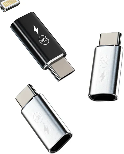 Vista 14 de Paquete de 3 adaptadores Lightning hembra a USB-C macho, tipo de carga para iPhone 11, iPad Pro, Samsung Galaxy S20, Note 10, LG V50, HTC U12, Nexus