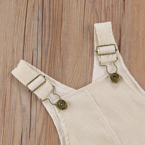 Vista 5 de Overol con peto para niños pequeños, pantalones con tirantes sólidos, pantalones con tirantes delgados, pantalones con tirantes delgados, overol