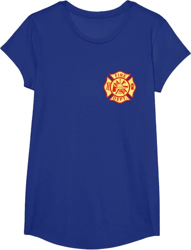 Vista 65 de Camiseta con logotipo de bomberos con símbolo de bombero, Negro