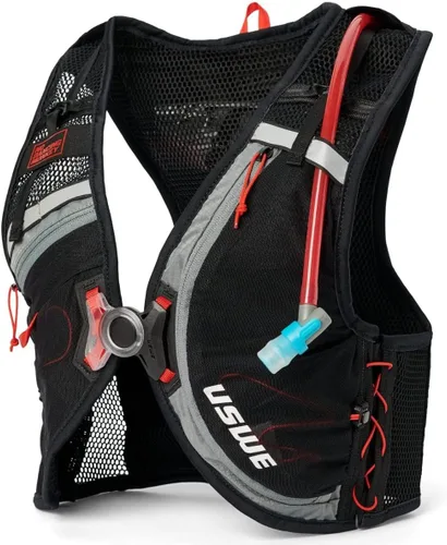 Vista 10 de USWE Rush - Chaleco de hidratación para bicicleta, 8 L, correas ajustables para el pecho, chaleco de hidratación para correr, vejiga de hidratación