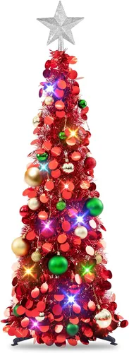 Vista 9 de N&T Nieting - Árbol de Navidad de oropel Negro