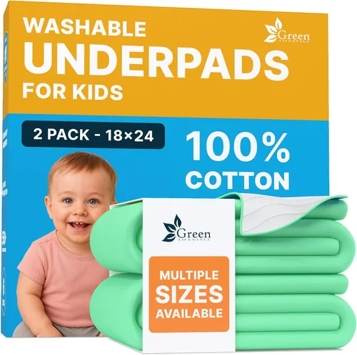 Vista 11 de GREEN LIFESTYLE Almohadillas lavables – Almohadillas reutilizables de gran absorción para incontinencia para niños, adultos, ancianos y mascotas