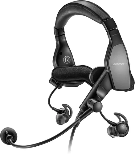 Vista 3 de Bose Proflight Series 2 - Auriculares de aviación con conectividad Bluetooth, cable XLR de 5 pines, color negro