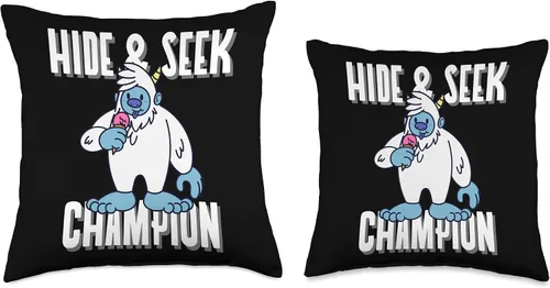 Vista 3 de Funny Yeti Gift Ideas Hide & Seek Champion Funny Abominable muñeco de nieve, 16 x 16 pulgadas, multicolor