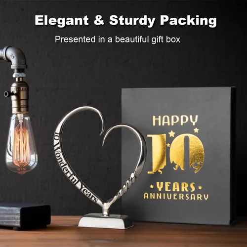 Vista 3 de Regalos de lata de 10 años para él, su décimo aniversario de boda de aluminio Regalo de décimo aniversario