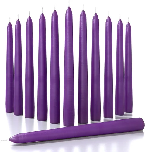 Vista 16 de CANDWAX Juego de 12 velas cónicas color naranja de 8 pulgadas, sin goteo, sin perfume, de larga duración, perfectas para fiesta de Halloween