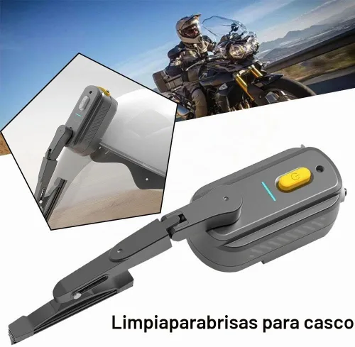 Vista 2 de Limpiaparabrisas recargable para casco de motocicleta, universal impermeable, portátil, impermeable, adecuado para la mayoría de parabrisas de casco
