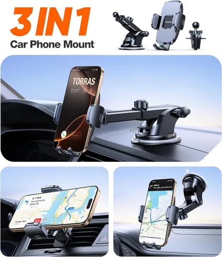 Vista 8 de TORRAS - Soporte para teléfono móvil 3 en 1, compatible con iPhone 12 11 Pro Max SE XS XR 8 Plus Galaxy S20 Note 20 Ultra