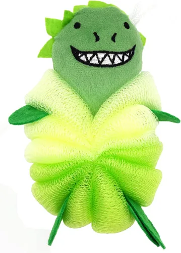 Vista 8 de Pelotas de baño con diseño de unicornio para niños y niñas, de malla, puf, esponja de baño exfoliante, limpiador corporal, accesorios de baño