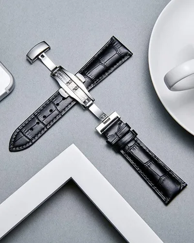 Vista 8 de Moran - Correa con estampado de cocodrilo y de cuero vacuno, para reloj de pulsera de 18mm a 24mm, para mujer y hombre