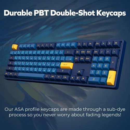 Vista 4 de Akko Teclado mecánico completo para juegos con cable 5108S Macaw Teclado con cable LED RGB con teclas PBT Teclado mecánico con cable USB-C