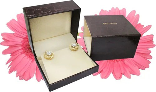 Vista 4 de Aretes de diamante marquesa y corte redondo oro blanco de 14 quilates 0,90 cttw