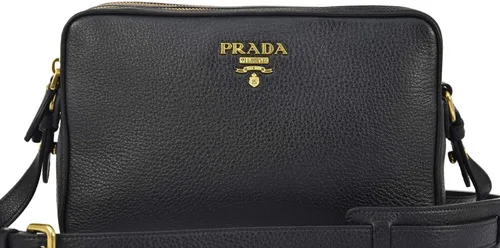 Vista 4 de Prada Bolso bandolera Vitello Phenix de piel negra para mujer 1BH079