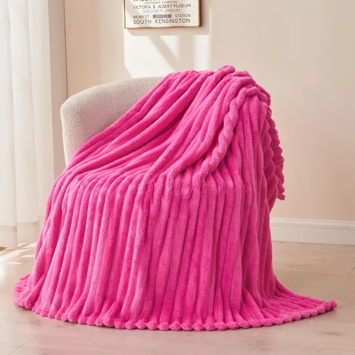 Vista 21 de NEWCOSPLAY Manta de Tiro Súper Suave Aqua Franela Sedosa Premium Forro Polar Jacquard Acanalado 3D Ligero Manta de Cama Uso en Todas las Estaciones