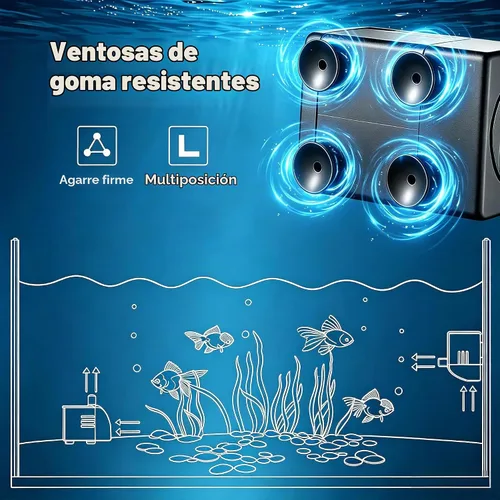 Vista 5 de Bomba de agua sumergible silenciosa 400GPH para fuentes de acuarios con 3 boquillas