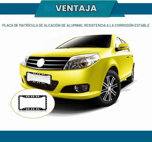 Vista 4 de Marco de placa con huellas de pata - 2 piezas de placa de matrícula personalizada de aluminio para automóvil con cubierta de huellas de pata