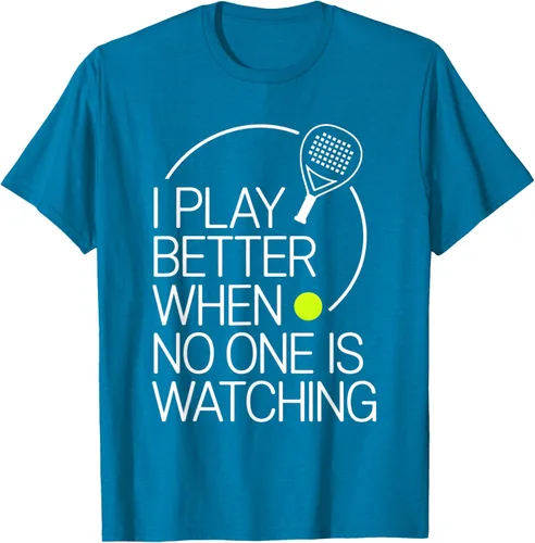 Vista 62 de Camiseta de tenis de pádel I Play Better When No One is Watching