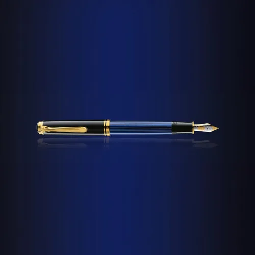 Vista 2 de Pelikan Pluma estilográfica Premium M400 EF-Negro/Azul