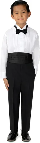 Vista 4 de Spring Notion Esmoquin clásico negro con cola para niños