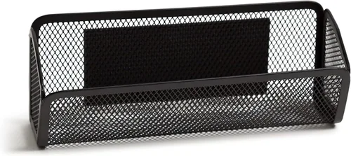Vista 8 de U Brands Kit de organización de casilleros de malla negra, incluye taza magnética, estante plegable y contenedor, 3 piezas