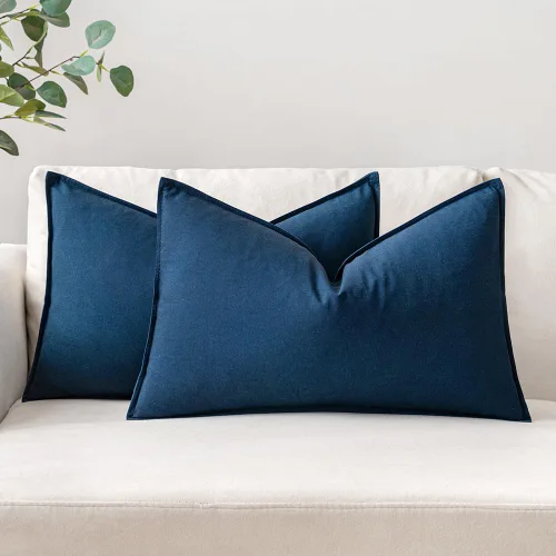 Vista 35 de MIULEE - Paquete de 2 fundas de cojín decorativas de lino, estilo bohemio y moderno, suaves, acento euro, para cama, neutral, fundas de cojín
