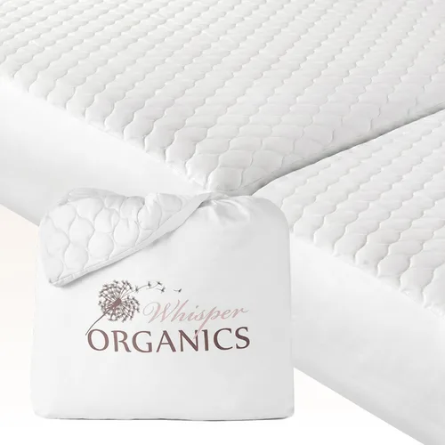 Vista 12 de Whisper Organics Protector de colchón acolchado 100% algodón orgánico Gris