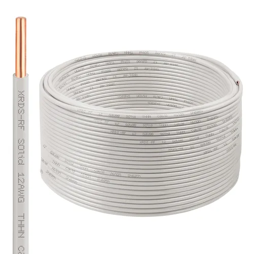 Vista 37 de Cable THHN 25 pies, Conductor Único de Cobre Desnudo, Cable Eléctrico Rojo 10AWG, Cable de Construcción Sólida de 600V con Funda de Nylon