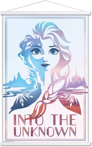 Vista 18 de Trends International Disney Frozen 2 - Póster de pared con texto en inglés "Into the Unknown", 14.725 x 22.375 pulgadas, versión enmarcada de madera