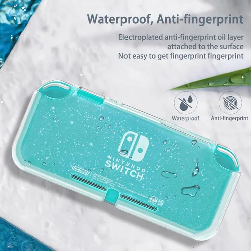Vista 6 de DLseego Funda protectora compatible con Nintendo Switch Lite funda de TPU suave con purpurina con absorción de golpes y antiarañazos funda
