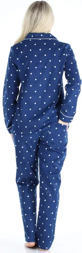 Vista 2 de PajamaMania - Pijama de franela de algodón, con manga larga y botones, para mujer