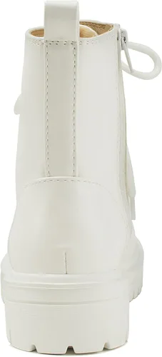 Vista 2 de SODA FIRM - Botines de combate con suela con tacos, cordones y cremallera lateral