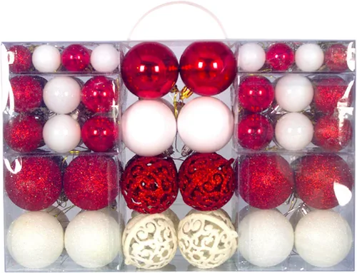 Vista 7 de 100 adornos navideños para árbol de Navidad con lentejuelas, adornos colgantes para decoración de fiestas (negro, 100 unidades)