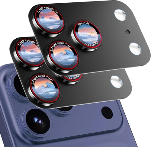Vista 12 de HelloDeere - Protector de lente de cámara de vidrio templado de alta alúmina 9H para iPhone 17, grado militar, inastillable con fuerte absorción