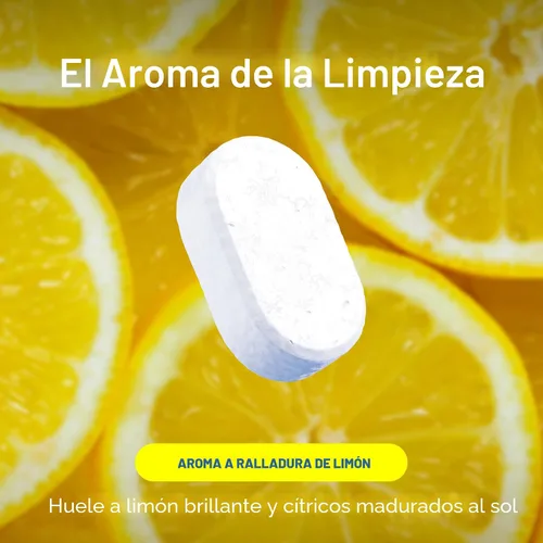 Vista 6 de BLUELAND - Juego de tabletas de detergente para lavavajillas 100% libres de plástico, cáscara de limón