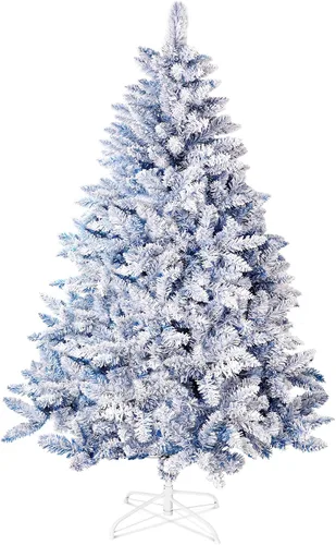 Vista 8 de Incbruce Árbol de Navidad artificial de 7 pies, árbol de Navidad con 1,000 puntas de rama, árbol de Navidad flocado con base estable de metal