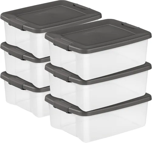 Vista 15 de Sterilite ShelfTote, contenedores de almacenamiento de plástico