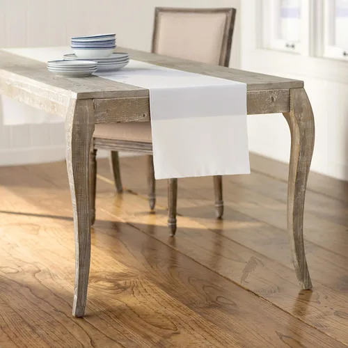 Vista 23 de LA Linen™ mantel de popelina de poliéster de 14 por 108 pulgadas Blanco P