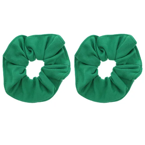 Vista 28 de Set of 2 Large Solid Scrunchies (Beige)