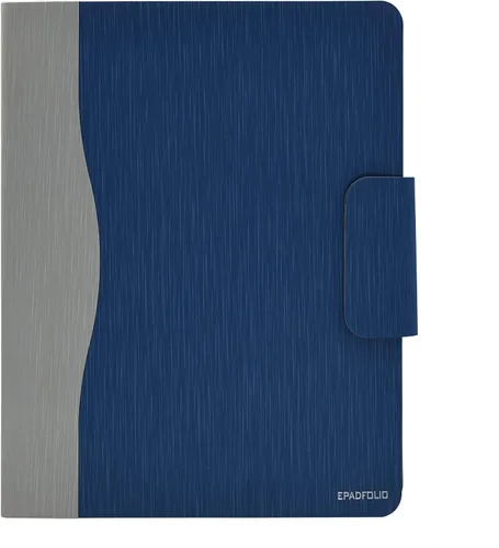 Vista 4 de Carpeta de 3 anillos con portapapeles de pizarra blanca y bolsa de documentos expandida, carpeta de anillos de padfolio organizador de negocios Azul