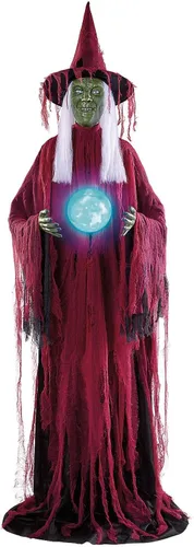 Vista 2 de Spirit Halloween Animatronic Lady Misfortune de 6 pies y 11 pulgadas, decoración de Halloween