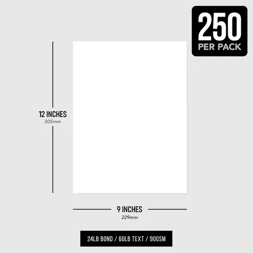 Vista 5 de Papel regular blanco de 9 x 12 pulgadas, papel de oficina multiusos para copia, impresión y escritura, compatible con impresora de inyección