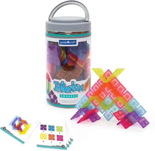 Vista 10 de Guidecraft Interlox Leaves - Juego de 96 piezas: juguete de construcción - Creatividad y juguetes educativos de construcción para niños