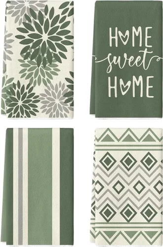 Vista 12 de Artoid Mode Toallas de Cocina Rayas Negras Home Sweet Home Boho Halloween Toallas de Platos, 18x26 Pulgadas Toallas de Mano de Decoración