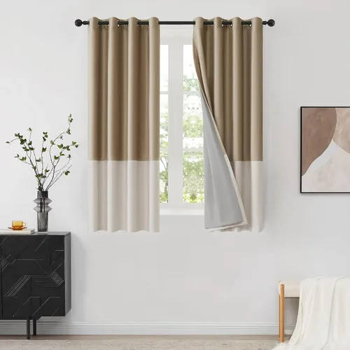 Vista 37 de BULBUL Cortinas de terciopelo 100% opacas negro oro, cortinas modernas con forro de 63 pulgadas de largo, cortinas térmicas con ojales para sala