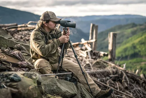 Vista 6 de Vortex Optics Summit Carbon II - Kit de trípode, diseño ligero, trípode de fibra de carbono, cabezal panorámico de 2 vías, carga máxima de 22 lb